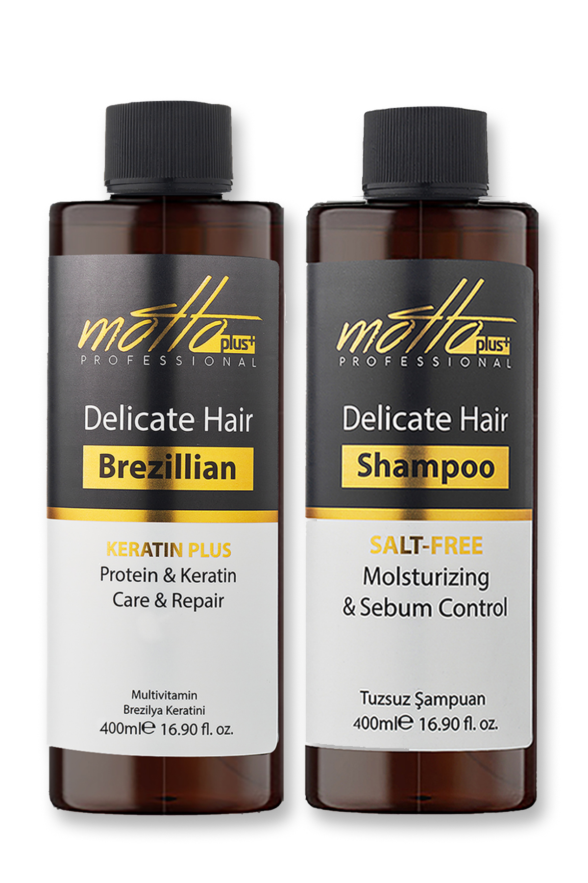 Motto Plus Professional 2'li Brezilya Fönü Şampuan Keratin Düzleştirici Bakım Seti (400ML ŞAMPUAN 400ML KERATİN)