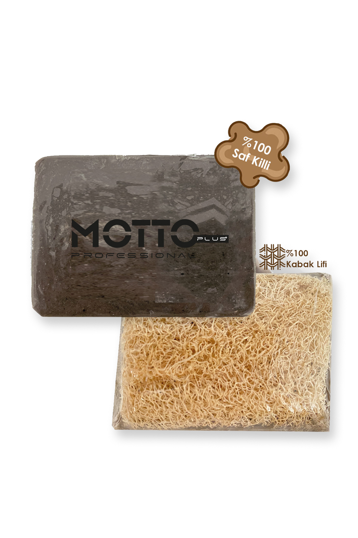Motto Plus Professional Arındırıcı ve Tazeleyici El Yapımı Saf Killi Ve Kabak Lifli Sabun 110gr